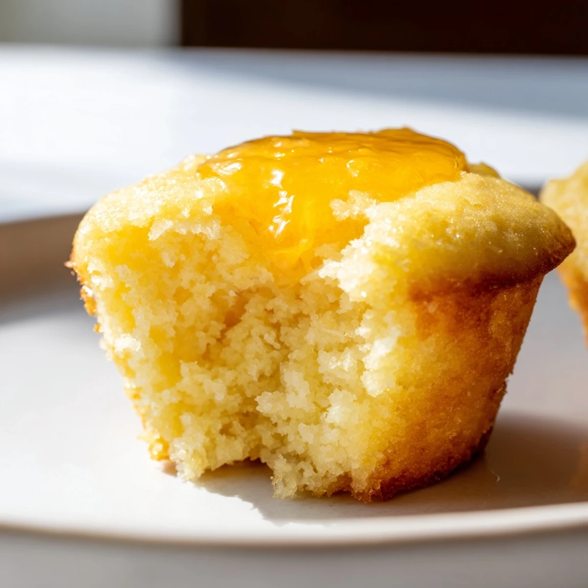 Golden, fluffy Honey Butter Cornbread Muffins, perfect to enjoy warm from the oven for breakfast.