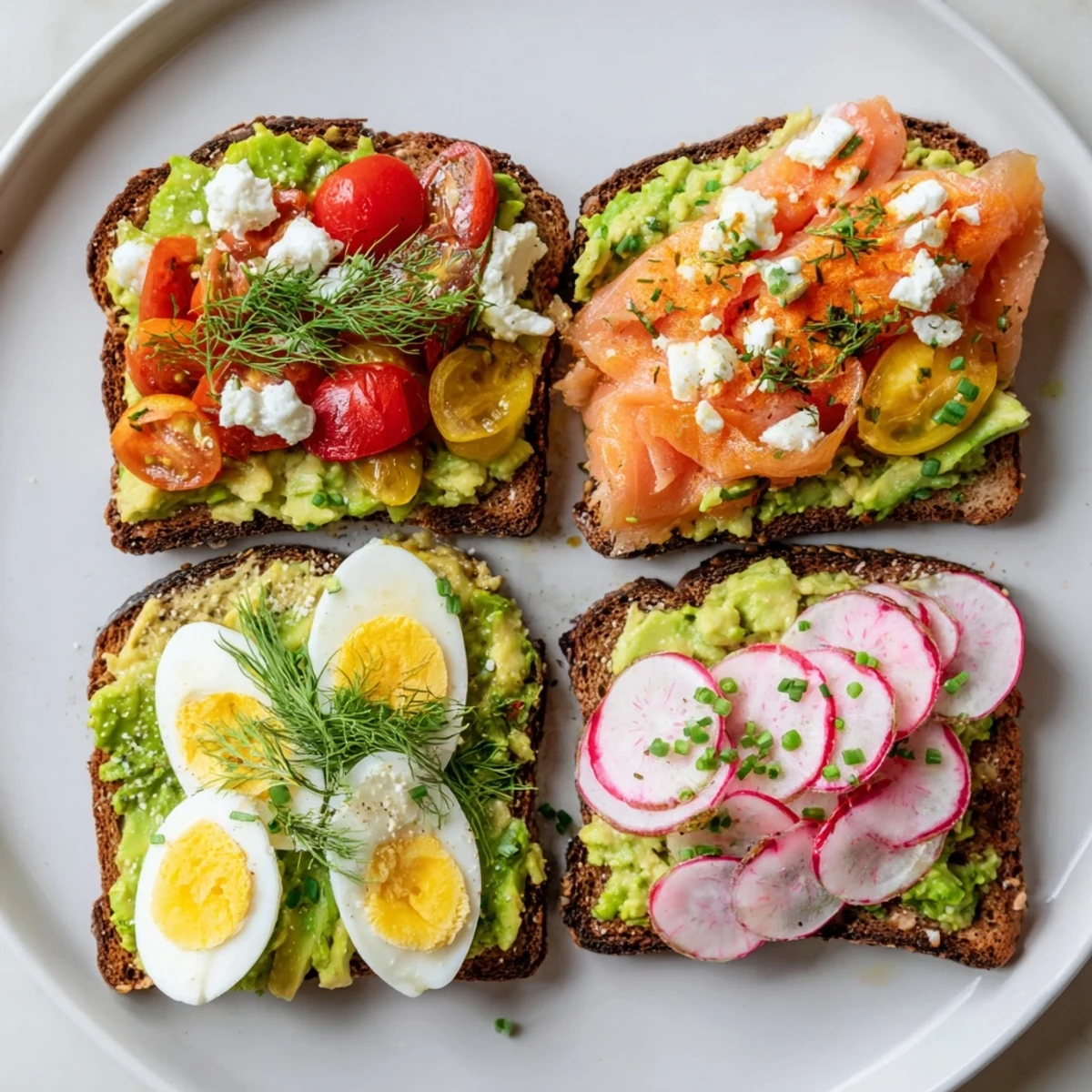 Avocado Toast Four Ways