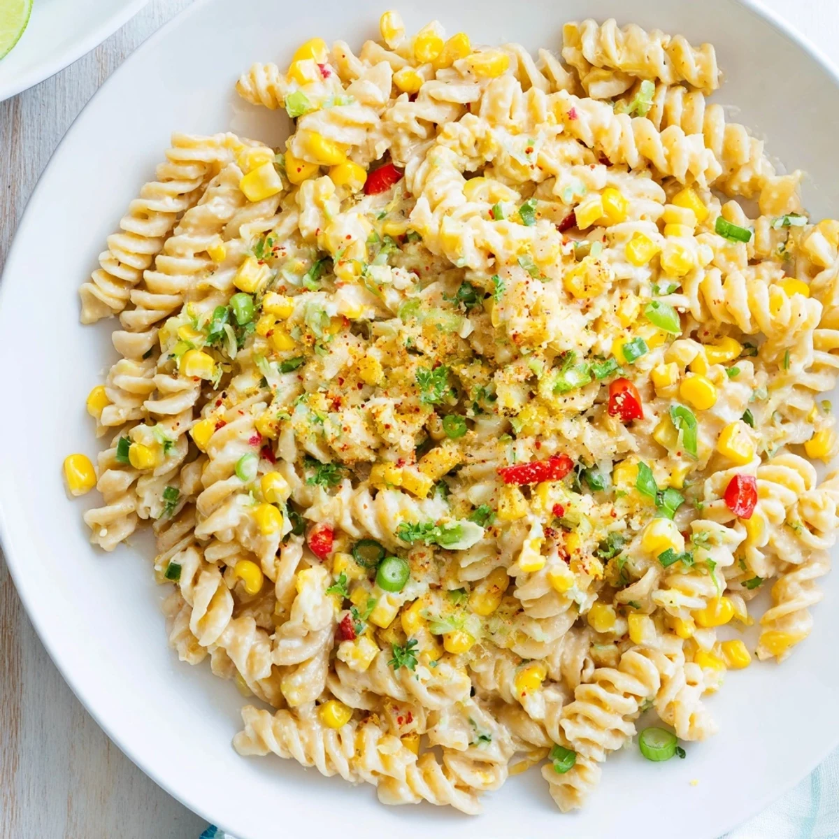 Imagine this: steaming One-Pot Mexican Street Corn Pasta, topped with fresh cilantro and cotija cheese!