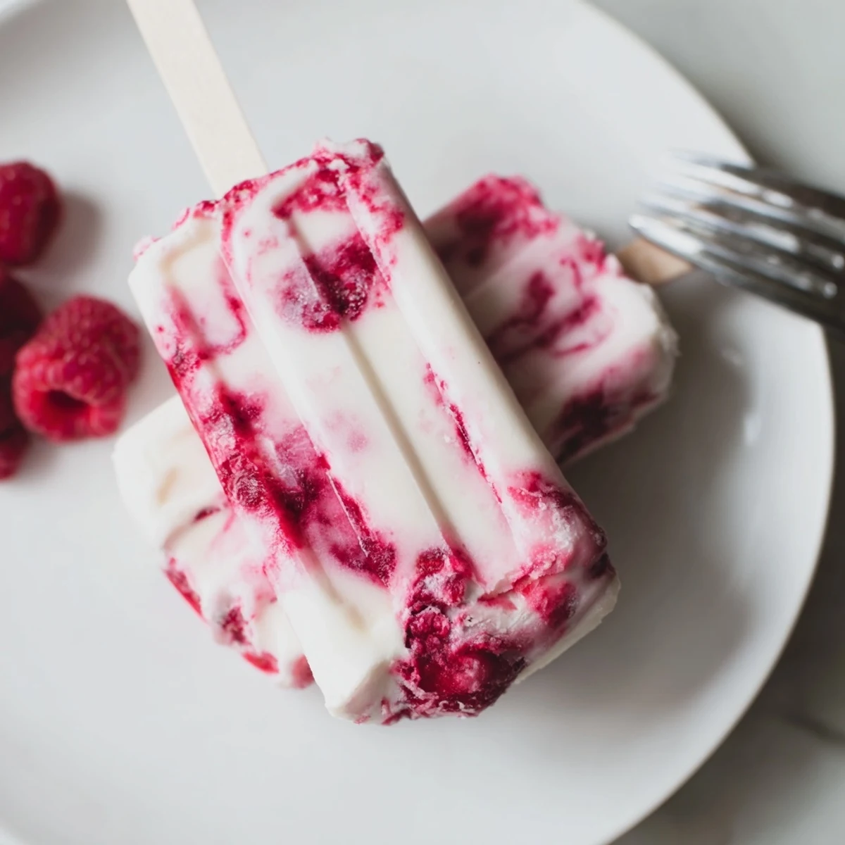 Image of vibrant Raspberry Coconut Ice Pops, perfect for a refreshing summer dessert.