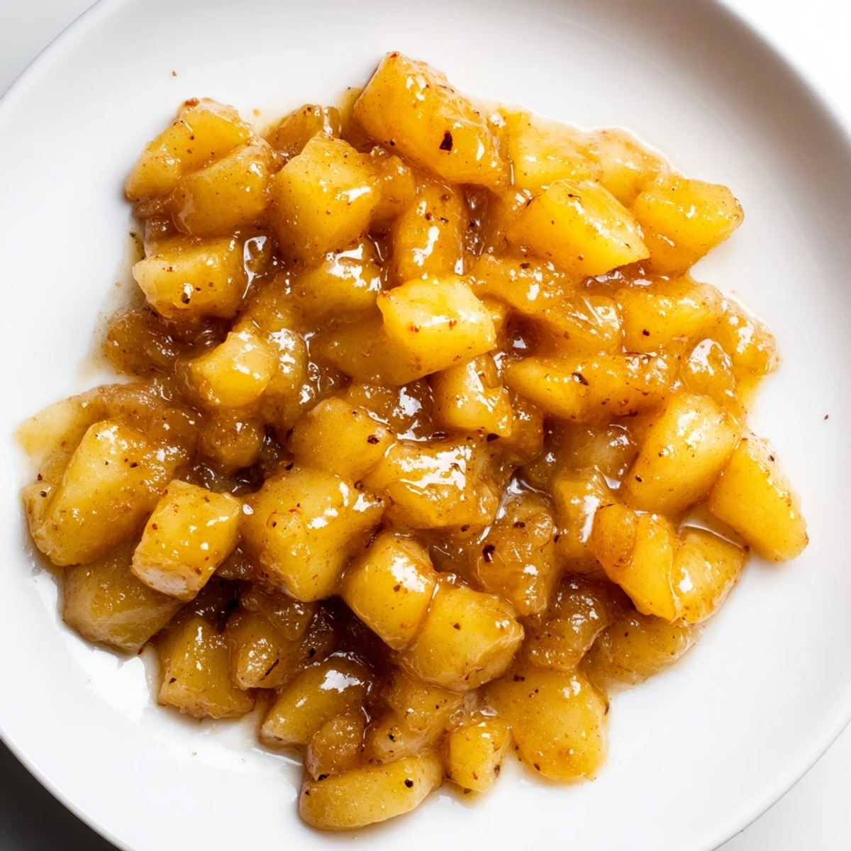 Imagine bright red Slow Cooker Stewed Apples, perfect over oatmeal or blended into a delicious dessert.