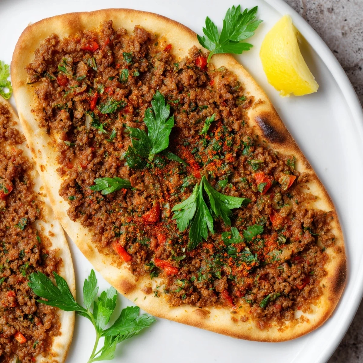 Turkish Lahmacun Flatbread Delight