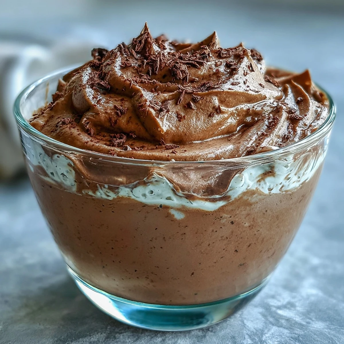 Silky Hojicha Mousse in clear glass with toasted tea leaf garnish, showcasing airy Japanese dessert texture.