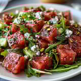 Watermelon Arugula Salad Vinaigrette