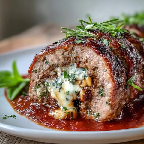 Golden-brown Sicilian-Style Braciole rolls resting in a simmering tomato sauce, garnished with fresh basil leaves.