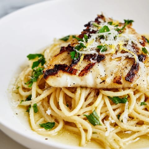Lemon Bass Pasta with Spaghetti