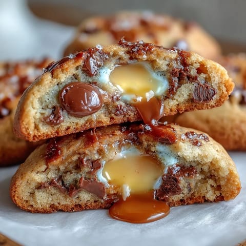 Gooey Cadbury Creme Egg chocolate chip cookies: rich, buttery dough wraps around a creamy Easter candy surprise.  