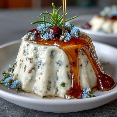 Silky honey lavender panna cotta with edible flowers, a creamy Italian dessert infused with floral notes.