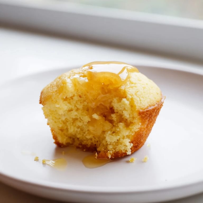 Homemade Honey Butter Cornbread Muffins, ideal as a side, with a light crumb and delicious flavor.