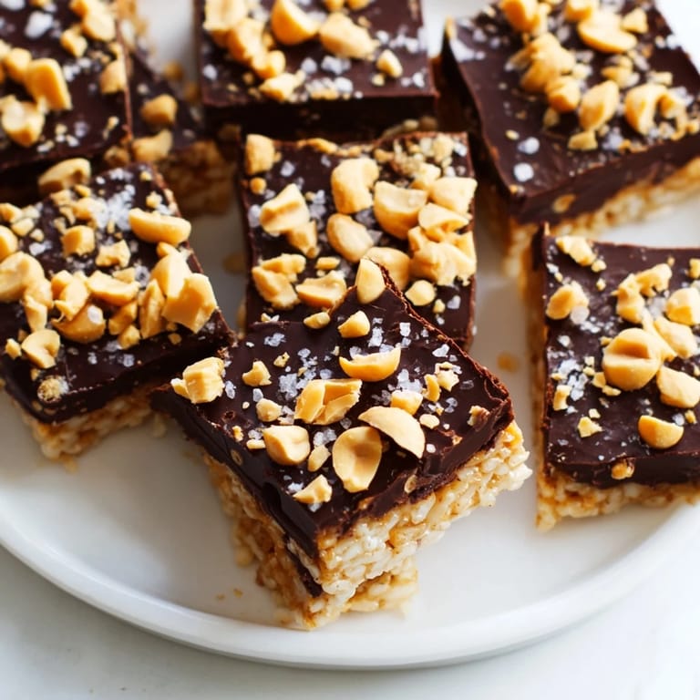 Imagine these Peanut Butter Chocolate Rice Cakes: crispy rice cake squares drizzled with dark chocolate, ready to enjoy.