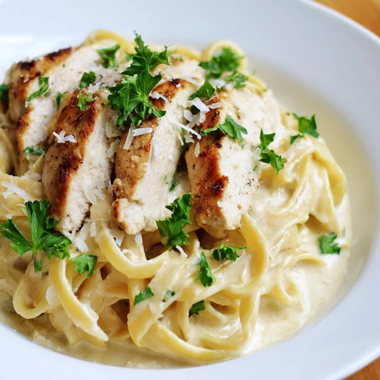 Spicy Cajun Chicken Alfredo served hot with golden-seared chicken and rich, velvety Alfredo sauce over pasta.