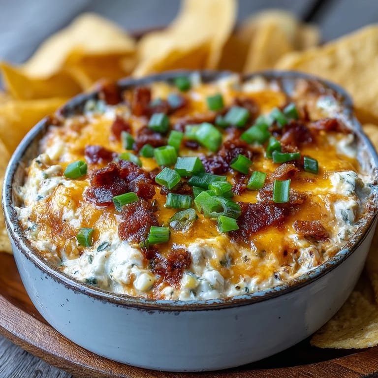 Chilled Crack Corn Dip featuring sweet corn and cream cheese, garnished with jalapeños and green onions beside a bowl of chips.