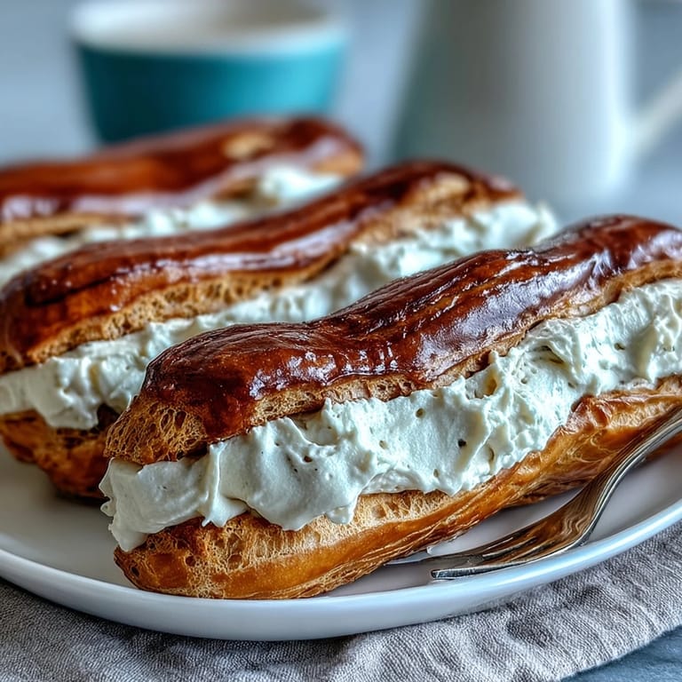 Earthy Hojicha Pastry Cream is being spooned from a saucepan, showcasing its silky texture for éclairs or cake layers.