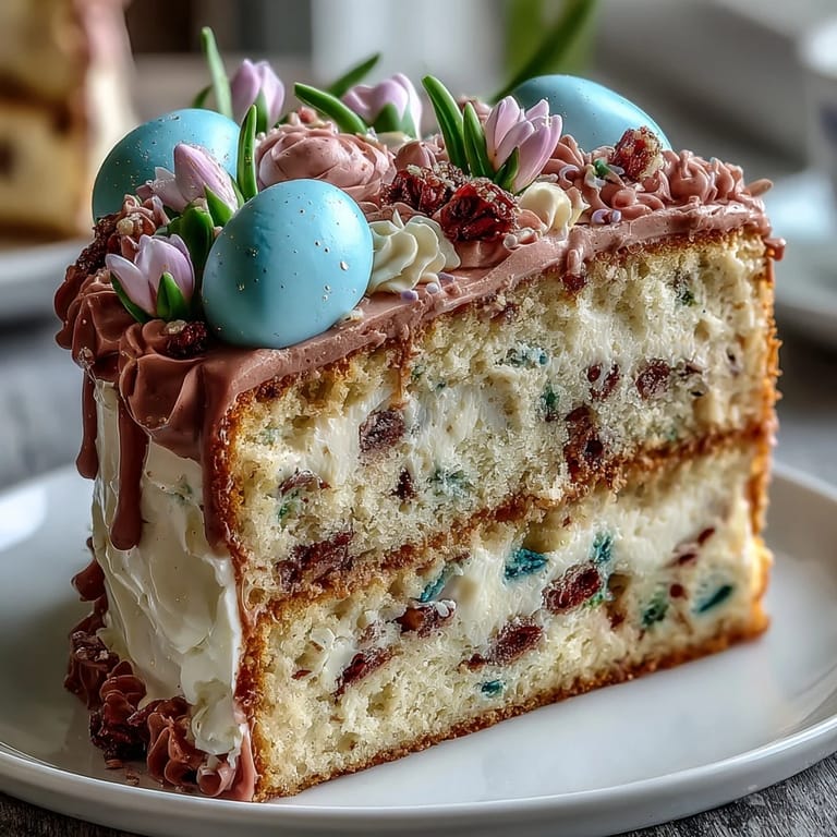 Elegant Spring Birthday Cake featuring layers of moist vanilla cake covered in pastel floral buttercream, perfect for joyful gatherings and special moments.