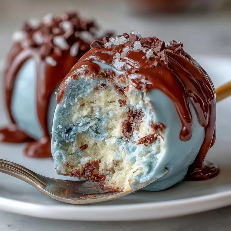 Delightful robins egg blue cake pops featuring creamy vanilla centers and speckled candy coating, ideal for holiday parties or gift giving.