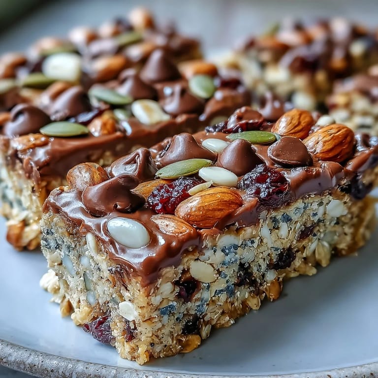 Wholesome nut-free granola bars, honey-sweetened and loaded with oats, seeds, and dried fruit—perfect for beach trips or busy days.