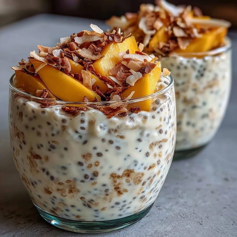 Decadent Skyr Protein Chia Pudding layered with fresh, bright mango goodness.