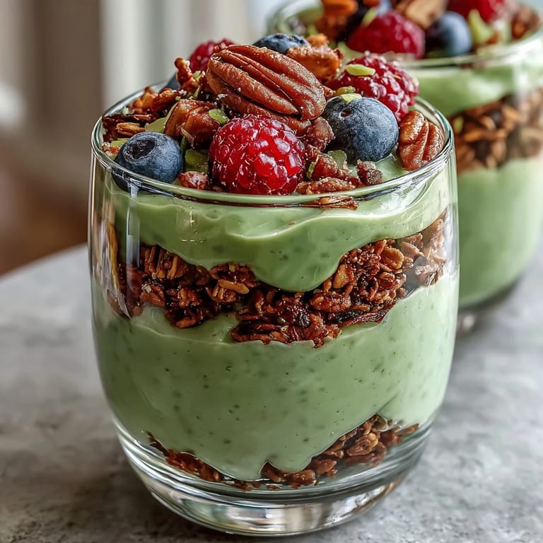Generously portioned Fiber-Rich Avocado Chia Pudding Parfait ready to be enjoyed.