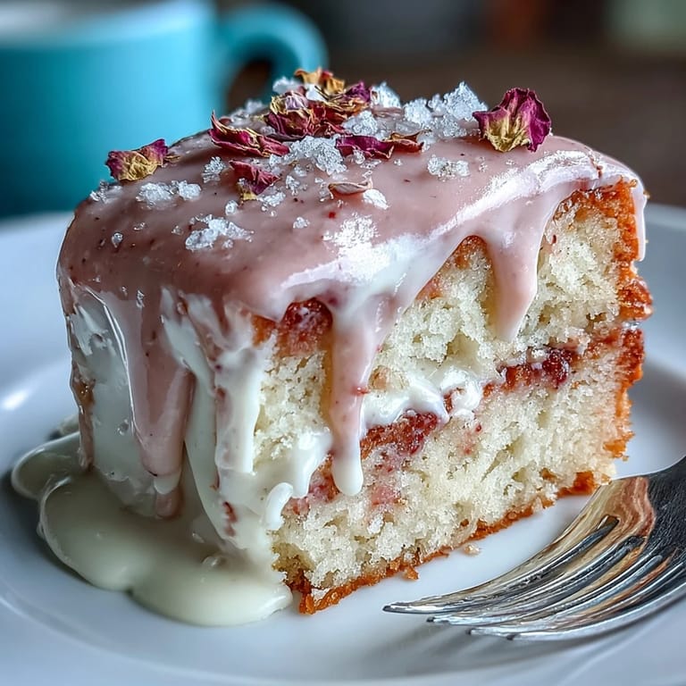 Enjoy a slice of this blushing Bridal Shower Rosé Velvet Cake, rich and divine.