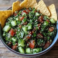 Bright Pickle de Gallo salsa piled high, bursting with fresh tomato and lime flavors.